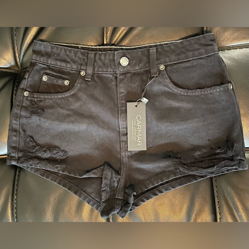 Black Jean Shorts